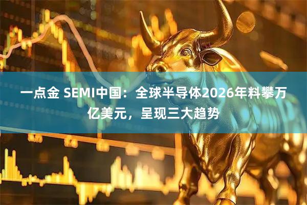 一点金 SEMI中国：全球半导体2026年料攀万亿美元，呈现三大趋势