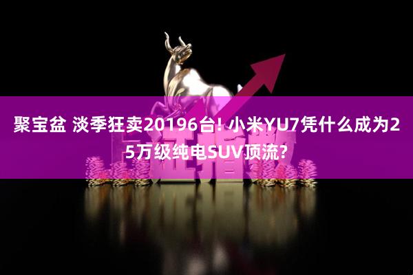 聚宝盆 淡季狂卖20196台! 小米YU7凭什么成为25万级纯电SUV顶流?